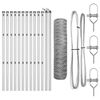 vidaXL zeshoekig gaashek met grondbevestiging 25 x 0,8 m zilver Mesh