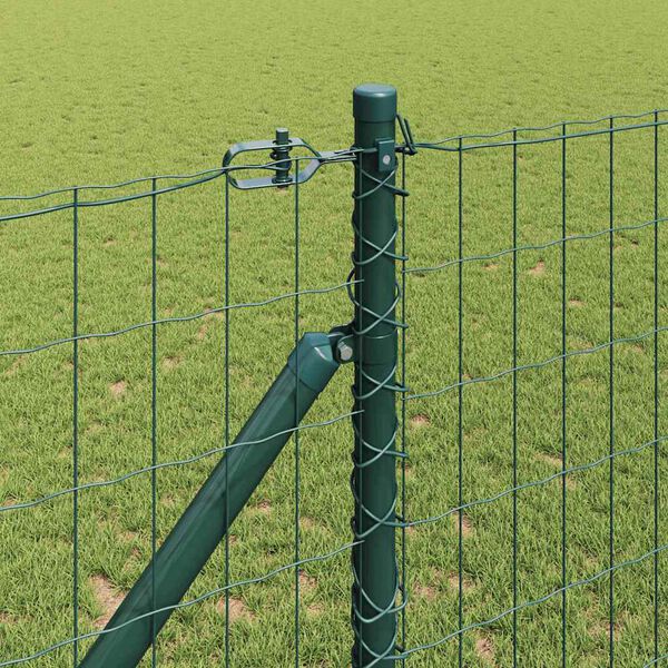 vidaXL Hek met Paal Groen 1,2 x 10 m Staal en PVC