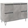 vidaXL Badkamerkast 80x33x60 cm bewerkt hout betongrijs