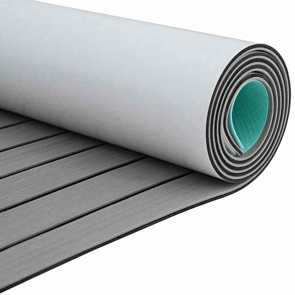 vidaXL Bootvloer lichtgrijs en zwart 240 x 90 cm EVA-schuim