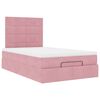 vidaXL Ottoman bed met matrassen 120x200cm fluweel roze