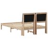 vidaXL Bedframe met hoofdeinde Bruin 120 x 190 cm Massief grenenhout