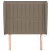 vidaXL Hoofdbord met randen 83x23x118/128 cm stof taupe