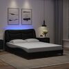 vidaXL Bedframe met LED zonder matras "Hvar" zwart 120x200 cm
