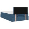 vidaXL Ottoman bed met matras 120x190 cm stof blauw