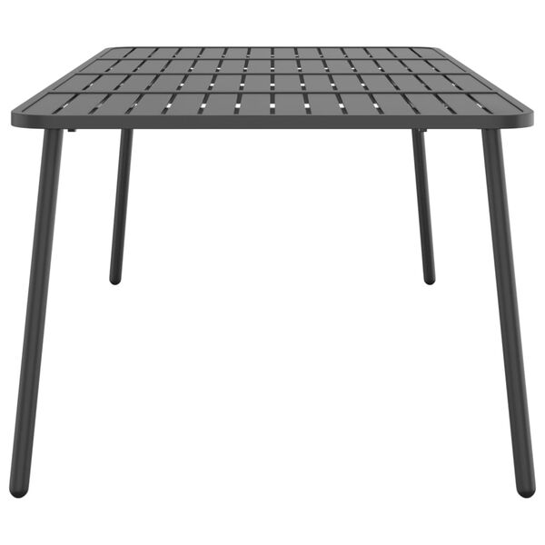 vidaXL Tuintafel 200x100x71 cm staal antracietkleurig