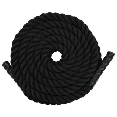 vidaXL Battle rope 15 m polyester zwart