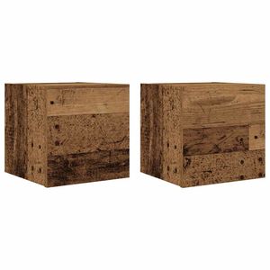 vidaXL Tv-wandmeubelen 2 st 30,5x30x30 cm oud houtkleurig