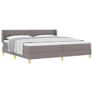 vidaXL Boxspringbed met matras Taupe 200 x 200 cm Polyester