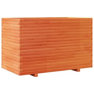 vidaXL Plantenbak 110x60x72 cm massief grenenhout wasbruin