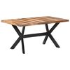 vidaXL Eettafel 160x80x75 cm massief hout met honingkleurige afwerking