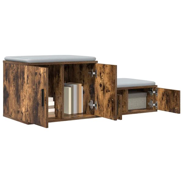 vidaXL Opbergkast 2 pcs Gerookt eiken 103 x 41 x 40 cm Bewerkt hout