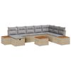 vidaXL Tuin Sofa Set 9 st Beige poly rattan