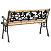 vidaXL Tuinbank met kussen Bruin 116 x 54 x 73 cm Hout