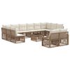 vidaXL Tuinbankenset 13 st Beige poly rattan