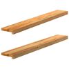 vidaXL Vensterbanken 2 st 110x15x2 cm massief eikenhout lichtbruin