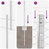 vidaXL Hek met Paal Zilver 1,6 x 25 m Staal