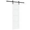 vidaXL Schuifdeur 61 x 198,5 cm Massief grenenhout Wit en zwart