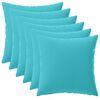 vidaXL Kussen met kussen HEERLEN 6 st Turquoise Polyester