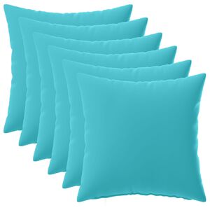 vidaXL Kussen met kussen HEERLEN 6 st Turquoise Polyester