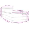 vidaXL Boxspring met matras en LED fluweel lichtgrijs 100x220 cm