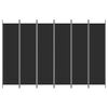 vidaXL Kamerscherm met 6 panelen 300x200 cm stof zwart