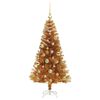 vidaXL Kerstboom met 150 LED met standaard Goud 120 cm PET