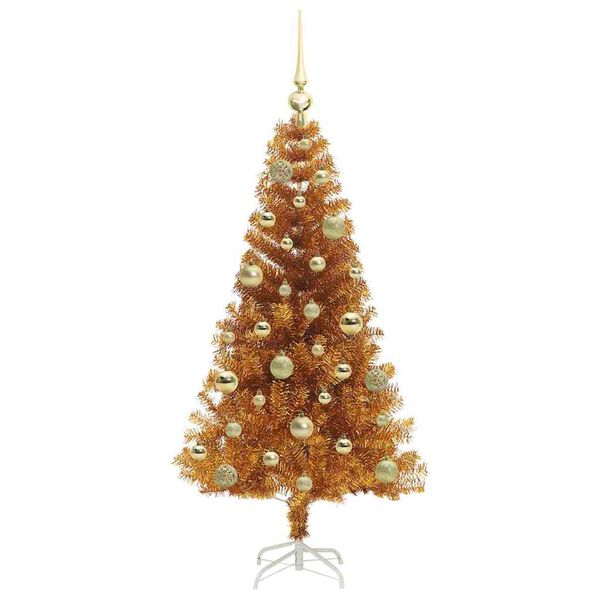 vidaXL Kerstboom met 150 LED met standaard Goud 120 cm PET