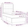 vidaXL Boxspring met matras en LED kunstleer cr&egrave;mekleurig 100x200 cm