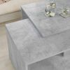 vidaXL Koffietafel Set 2 pcs Beton Grijs Bewerkt hout