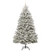 vidaXL Kunstkerstboom met 300 LED Groen en Wit 300 cm PVC en Metaal