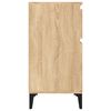 vidaXL Nachtkastjes 2 st 40x35x70 cm bewerkt hout sonoma eikenkleurig
