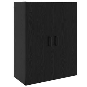vidaXL Wandkast Zwart Eiken 69,5 x 34 x 90 cm Bewerkt hout