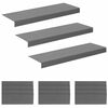 vidaXL Trapmatten 15 st 65 x 21 x 4 cm Lichtgrijs Polyester