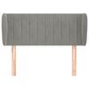 vidaXL Hoofdbord met randen 93x23x78/88 cm fluweel lichtgrijs