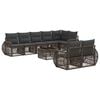 vidaXL Tuinbankenset 9 st Grijs en Donkergrijs poly rattan