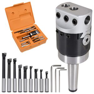 vidaXL 15-delige Boorgereedschapsset met F1-12 MT2-M10 boorkop 50 mm