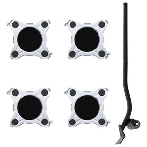 vidaXL Meubelrollers 4 st met lifter 15,5x15,5x5,5 cm staal 1000 kg