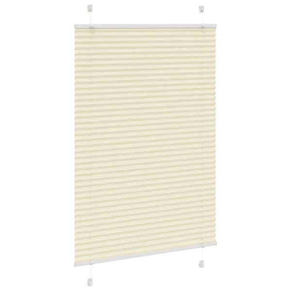 vidaXL Pliss&eacute; rolgordijn 95x150 cm stofbreedte 94,4 cm polyester cr&egrave;me