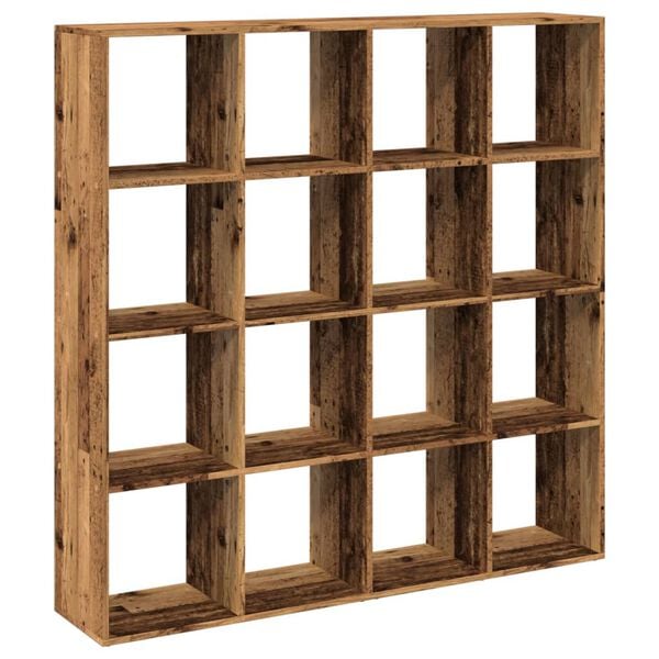 vidaXL Boekenkast 137,5x29x137,5 cm bewerkt hout oud houtkleurig