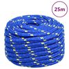 vidaXL Boottouw 20 mm 25 m polypropeen blauw