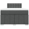 vidaXL Boxspring met matras stof donkergrijs 120x190 cm
