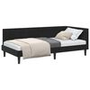 vidaXL Hoekbedframe Zwart 90 x 190 cm Fluweel