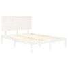vidaXL Bedframe massief hout wit 120x190 cm