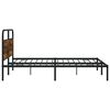 vidaXL Bedframe zonder matras metaal gerookt eikenkleurig 183x213 cm