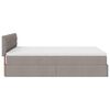 vidaXL Bed met matras 140x190 cm stof taupe