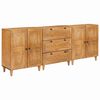 vidaXL Dressoir 3 pcs Bruin 60 x 33 x 75 cm massief mangohout