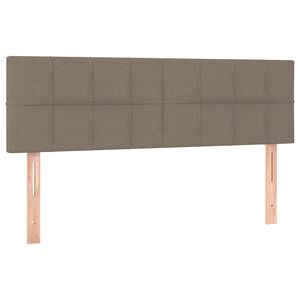 vidaXL Hoofdborden 144x5x78/88 cm stof taupe
