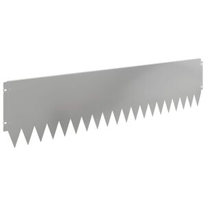 vidaXL Gazonrand 10 st 103 x 25 cm Staal zilver