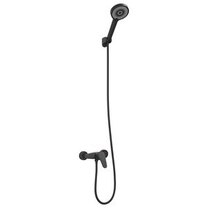 vidaXL Doucheset Zwart G 1 / 2 inch